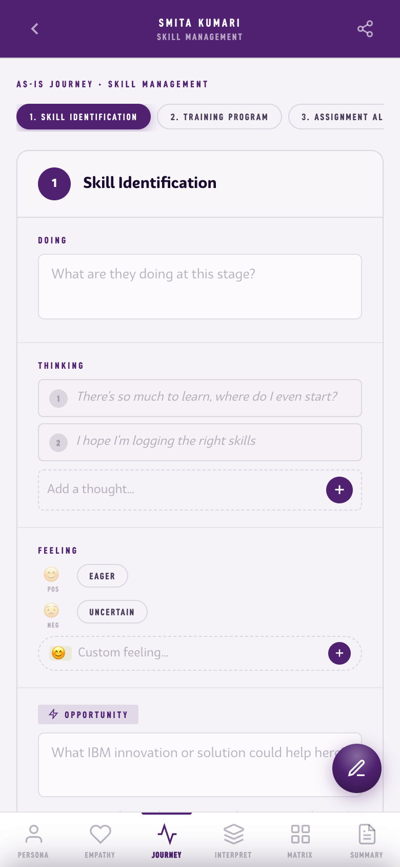 Journey · Smita Kumari · Skill Management
